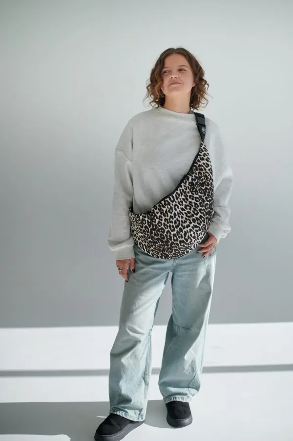 СУМКА ПІВКОЛО ЧЕРЕЗ ПЛЕЧЕ - ПРИНТ ЛЕОПАРД